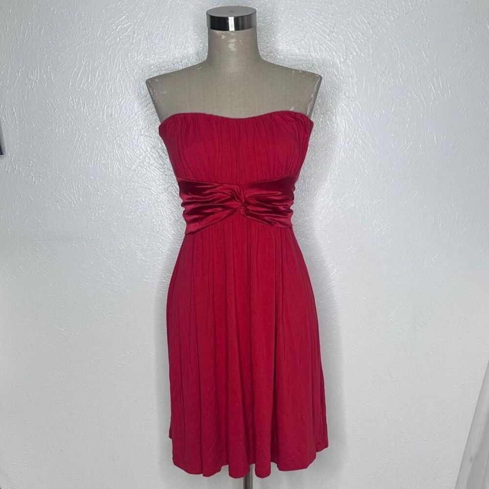 Bebe Women's Red and Pink Dress